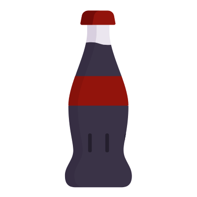 Soda Bottle, Animated Icon, Flat