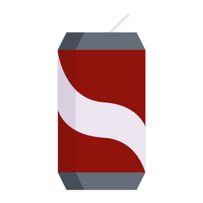Soda Can, Animated Icon, Flat