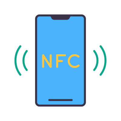 Scanning NFC, Animated Icon, Flat