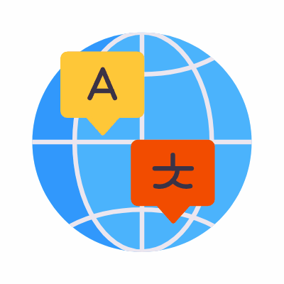 Translate, Animated Icon, Flat