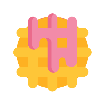 Waffle, Animated Icon, Flat
