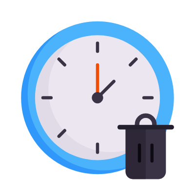 Wasting Time, Animated Icon, Flat