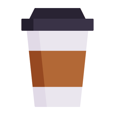 Take away coffee, Animated Icon, Flat