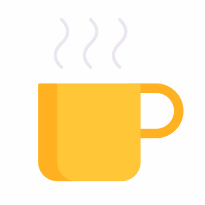 Coffee, Animated Icon, Flat