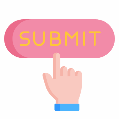 Submit Text, Animated Icon, Flat