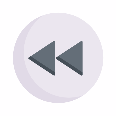 Play previous, Animated Icon, Flat