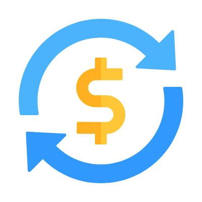 Recurring Cash, Animated Icon, Flat