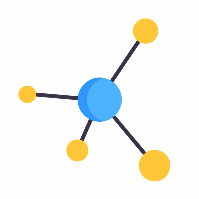Share network, Animated Icon, Flat