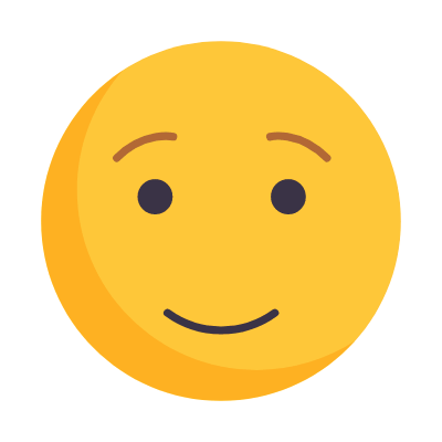 Smile emoji, Animated Icon, Flat