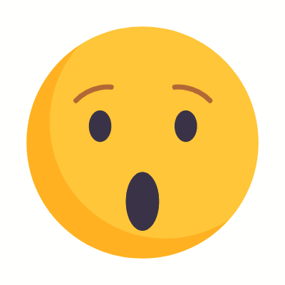Wow emoji, Animated Icon, Flat