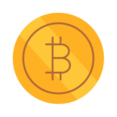 BTC coin, Animated Icon, Flat
