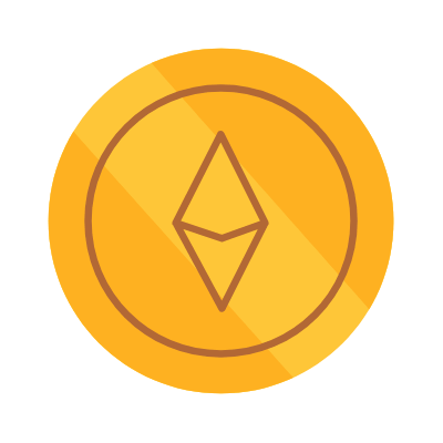 ETH coin, Animated Icon, Flat