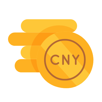 CNY coins, Animated Icon, Flat
