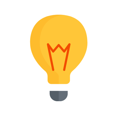 Bulb, Animated Icon, Flat