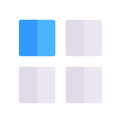 Grid list, Animated Icon, Flat