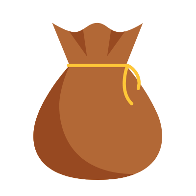 Money bag, Animated Icon, Flat