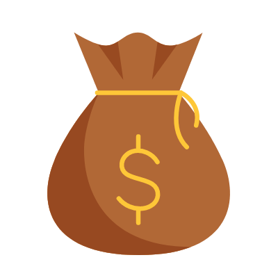 Dollar bag, Animated Icon, Flat