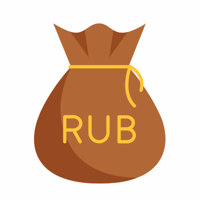 RUB bag, Animated Icon, Flat