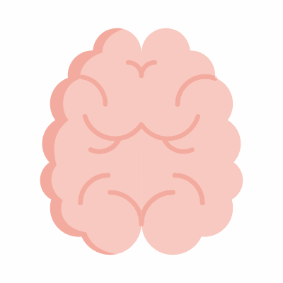 Brain, Animated Icon, Flat