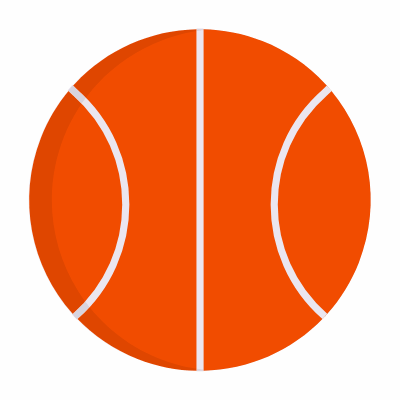 Basketball ball, Animated Icon, Flat