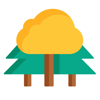 Forest, Animated Icon, Flat