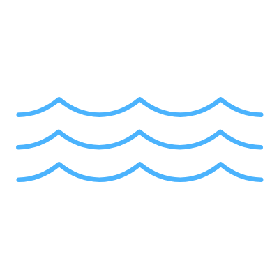 Ocean, Animated Icon, Flat
