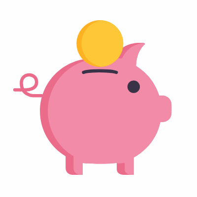 Savings, Animated Icon, Flat