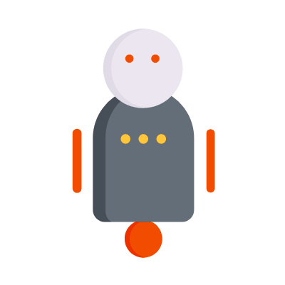 Robot, Animated Icon, Flat