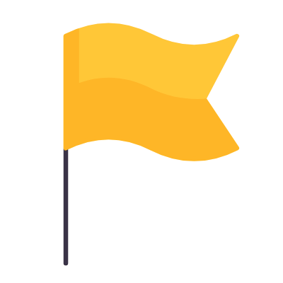 Flag, Animated Icon, Flat