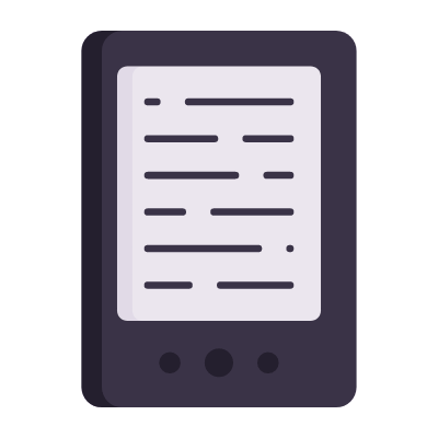 Ebook reader, Animated Icon, Flat
