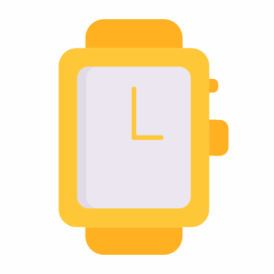 Smart watch, Animated Icon, Flat