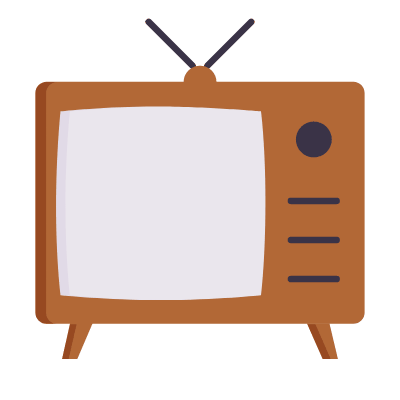 TV, Animated Icon, Flat