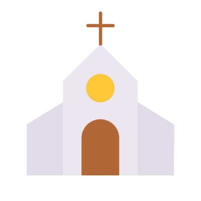 Church, Animated Icon, Flat