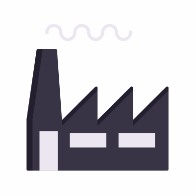 Factory, Animated Icon, Flat
