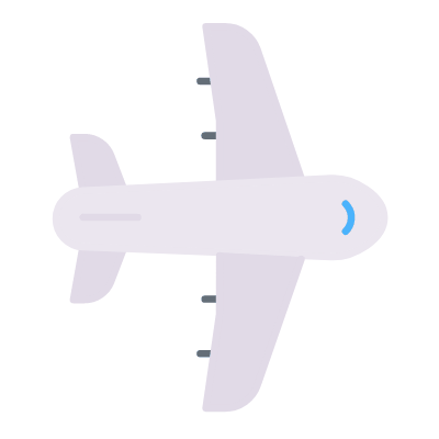 Plane, Animated Icon, Flat