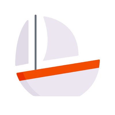 Boat, Animated Icon, Flat