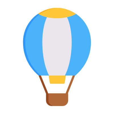 Balloon, Animated Icon, Flat
