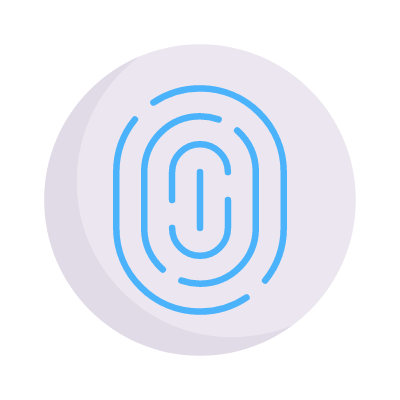 Fingerprint, Animated Icon, Flat