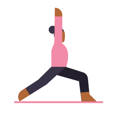 Yoga, Animated Icon, Flat