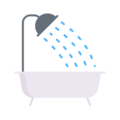 Shower, Animated Icon, Flat