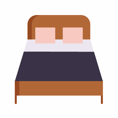 Bed, Animated Icon, Flat