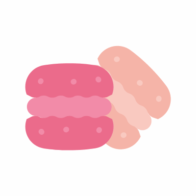 French macarons, Animated Icon, Flat