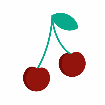 Cherry, Animated Icon, Flat