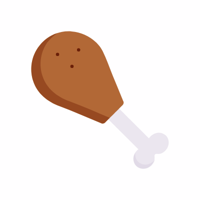 Meat, Animated Icon, Flat