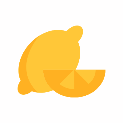 Lemon, Animated Icon, Flat