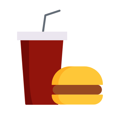 Fastfood, Animated Icon, Flat