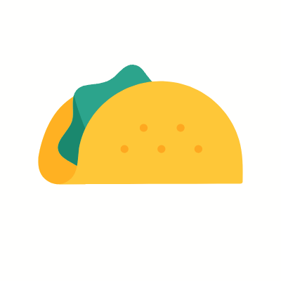 Taco, Animated Icon, Flat