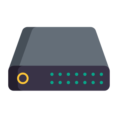 Server, Animated Icon, Flat