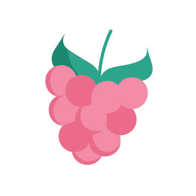 Raspberry, Animated Icon, Flat
