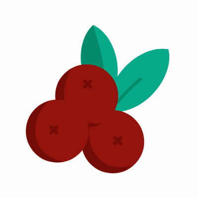 Cranberry, Animated Icon, Flat